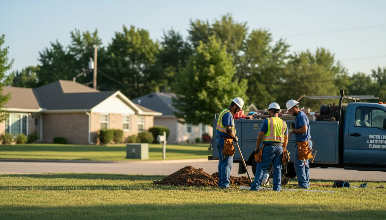 Residential water line and bathroom plumbing service in Castleberry, AL